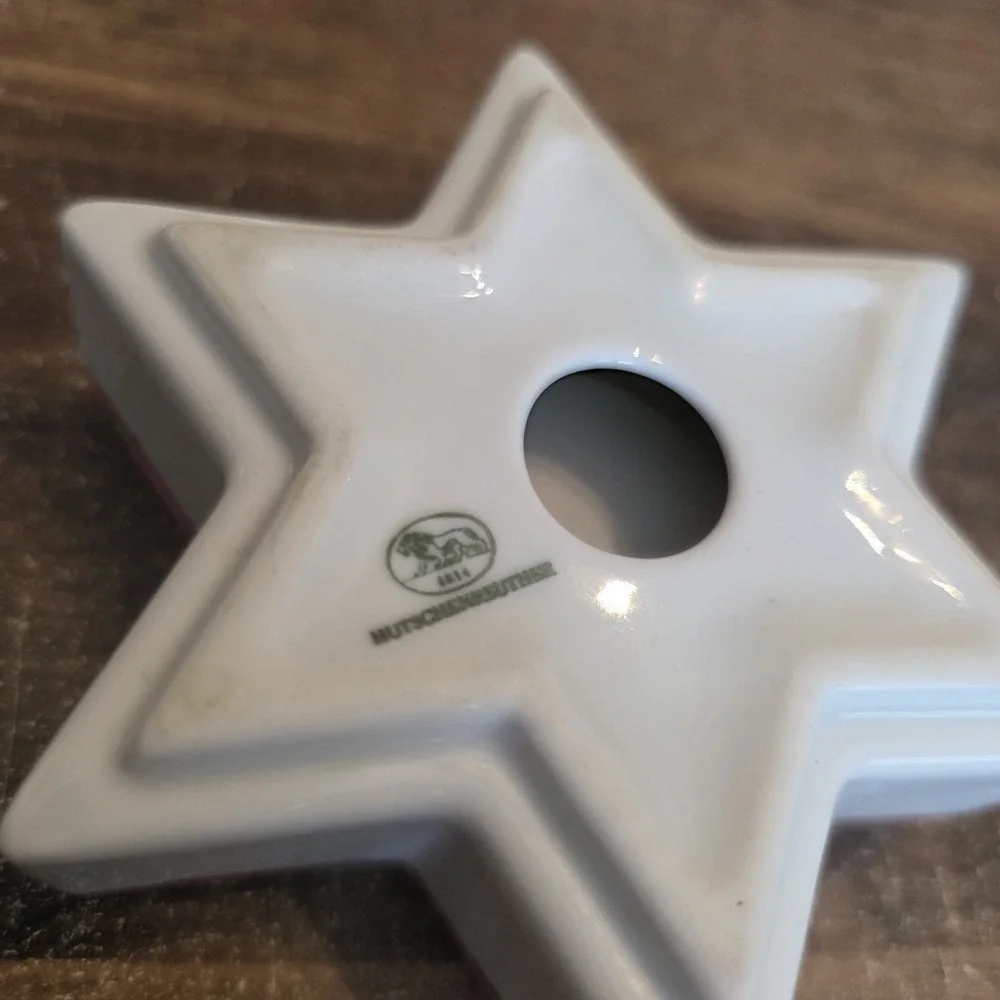 Hutschenreuther Germany Christmas Tree Star Tea Light Votive Candle Holder 4x1.5
